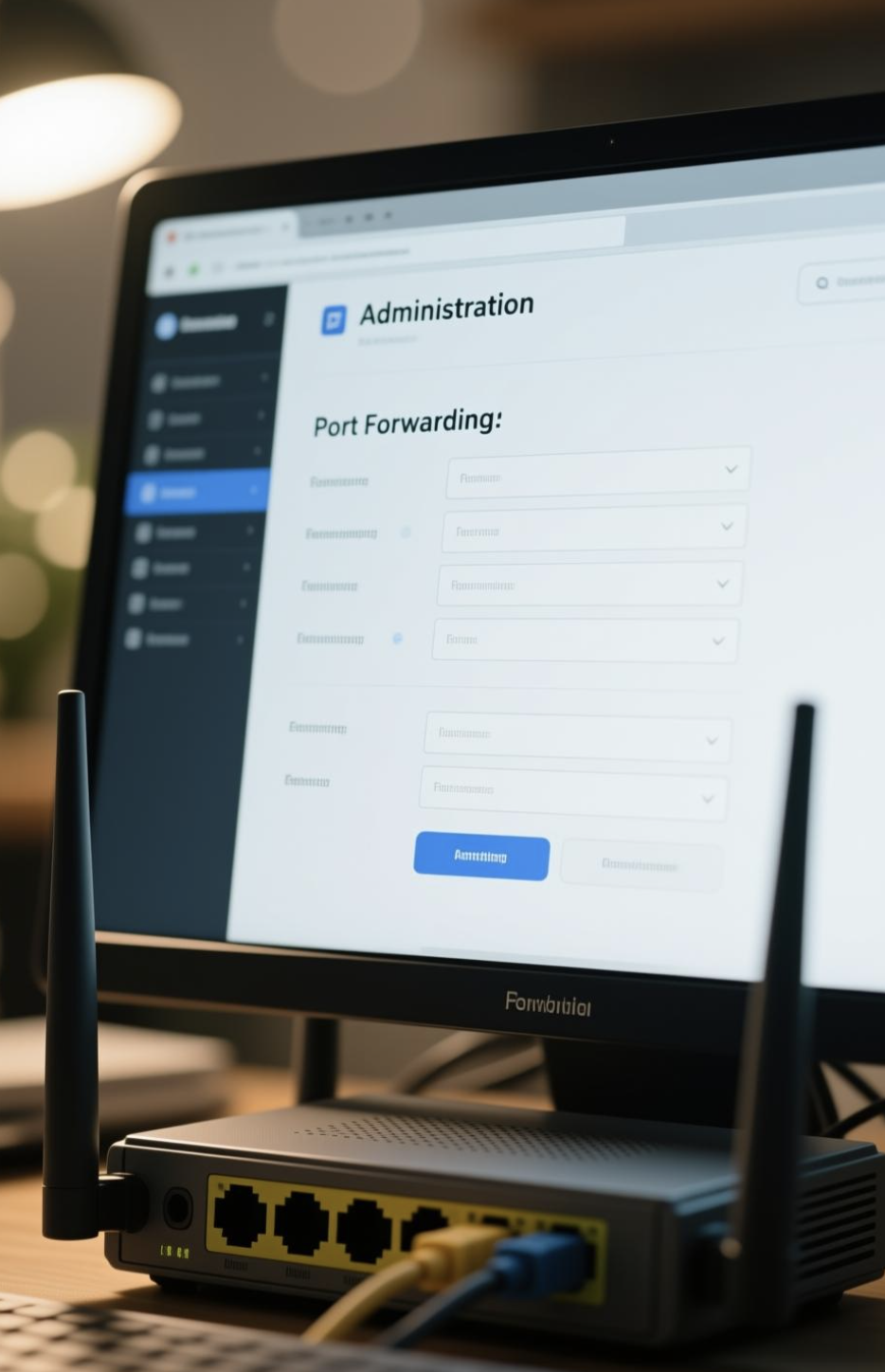 3단계: 규칙 설정하기 (ipTIME 공유기 예시)