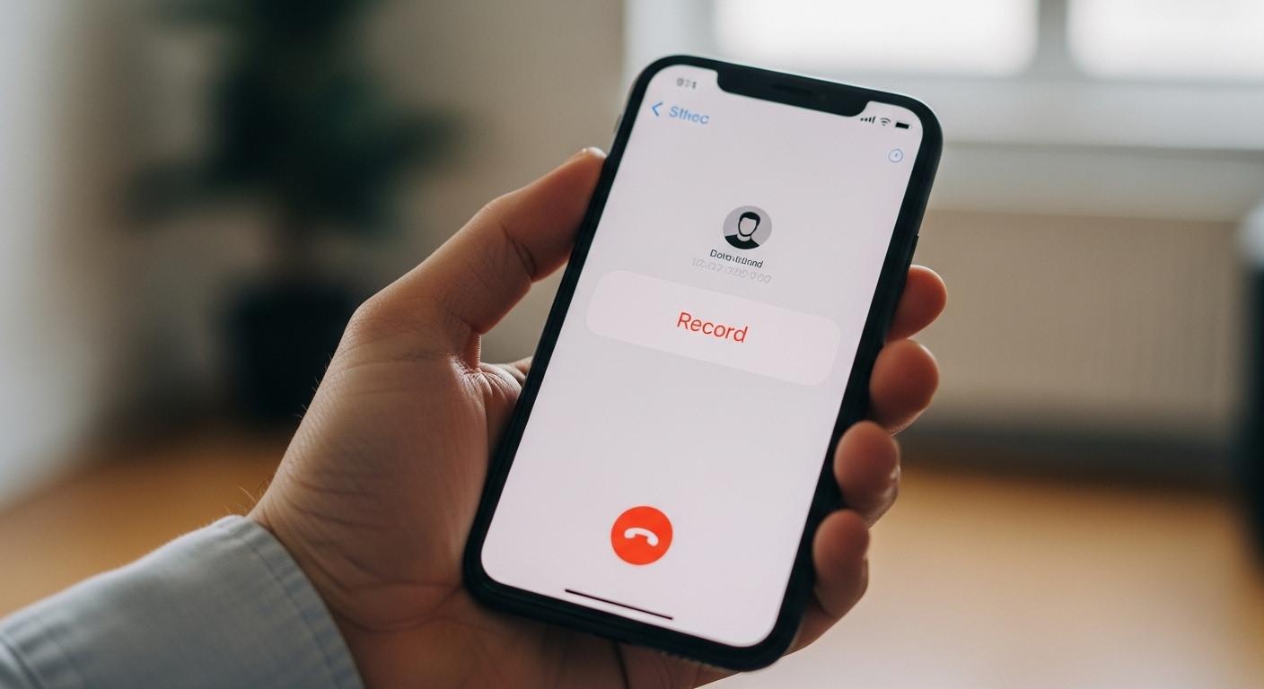 아이폰 통화중 자동녹음 방법