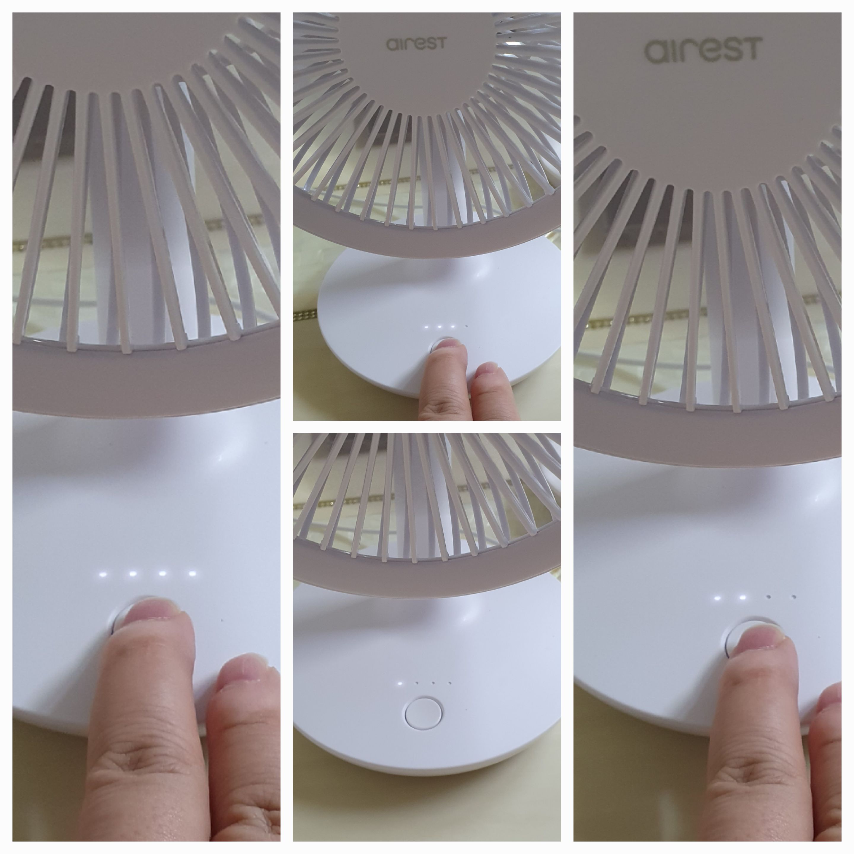 미로 탁상용 선풍기 에어레스트 미니팬 바람세기