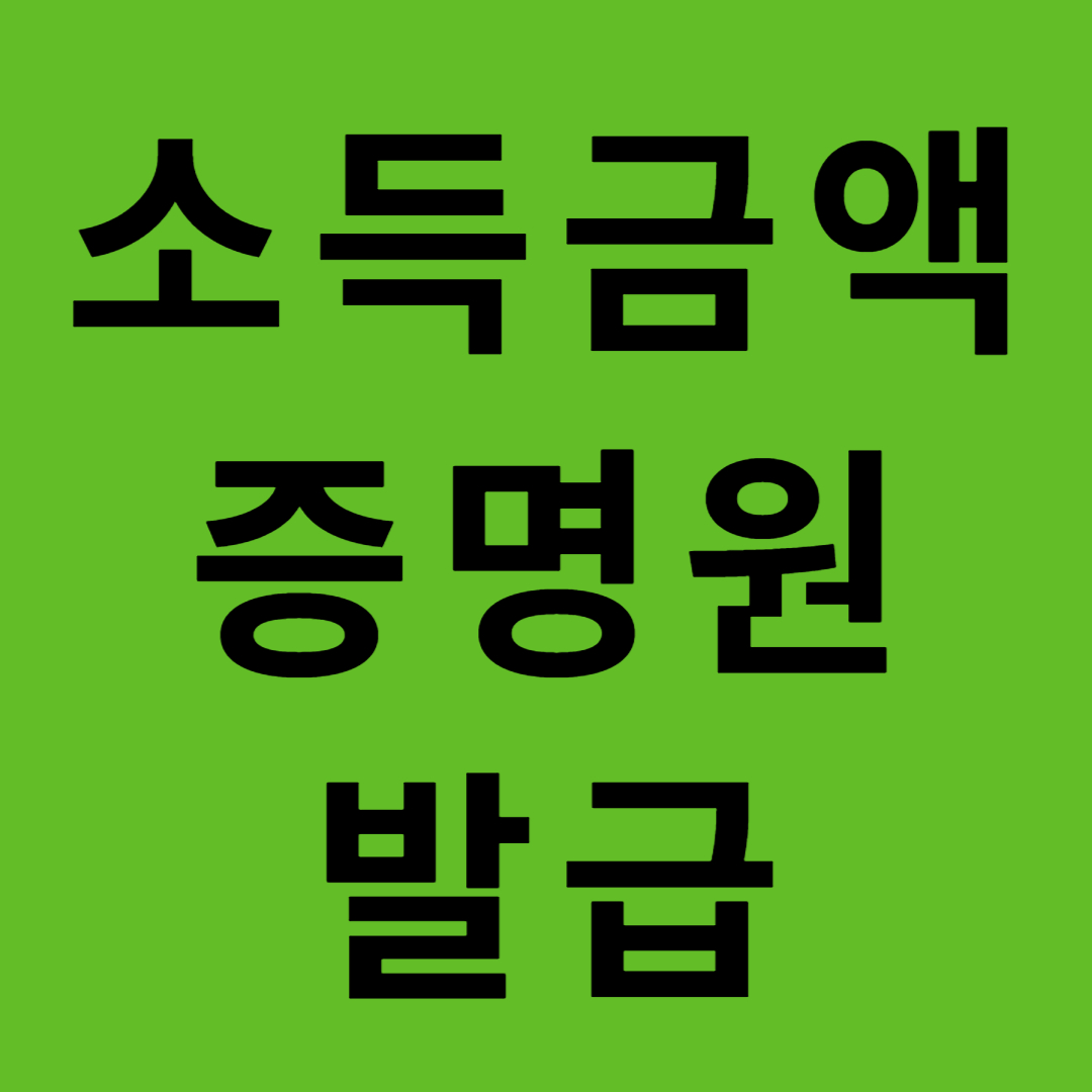 소득금액증명원발급 이라고 써있는 사진