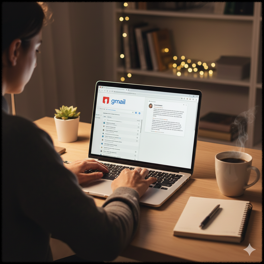 뉴스레터 구독자와 이메일로 소통하는 모습