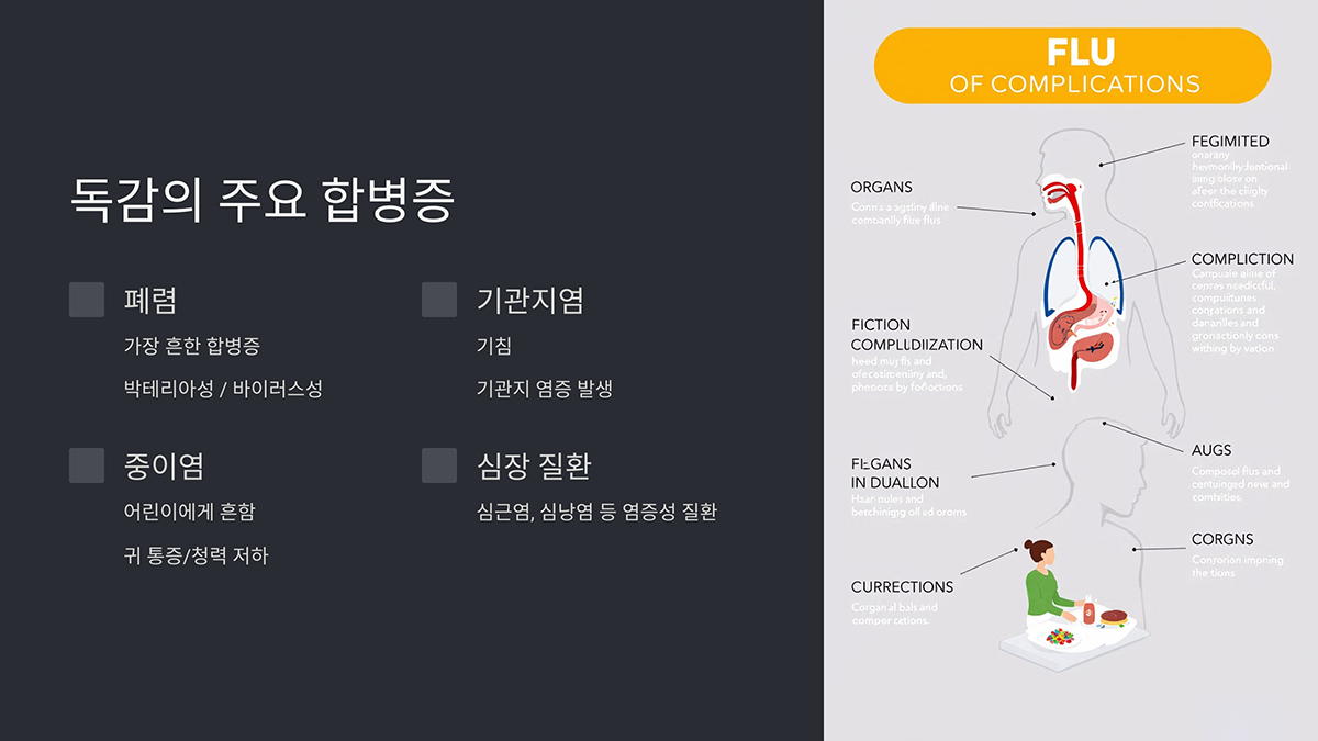 독감의 주요 합병증