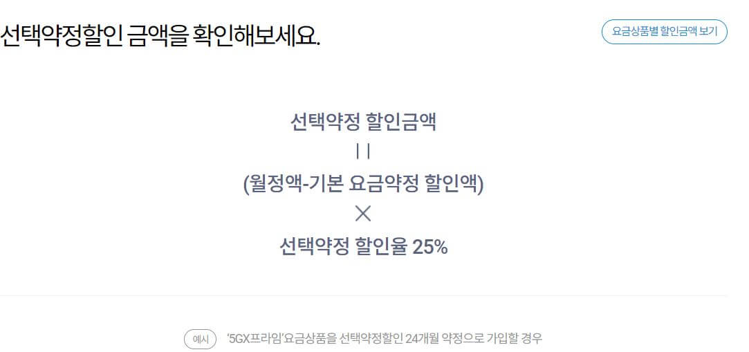 선택약정할인 계산법