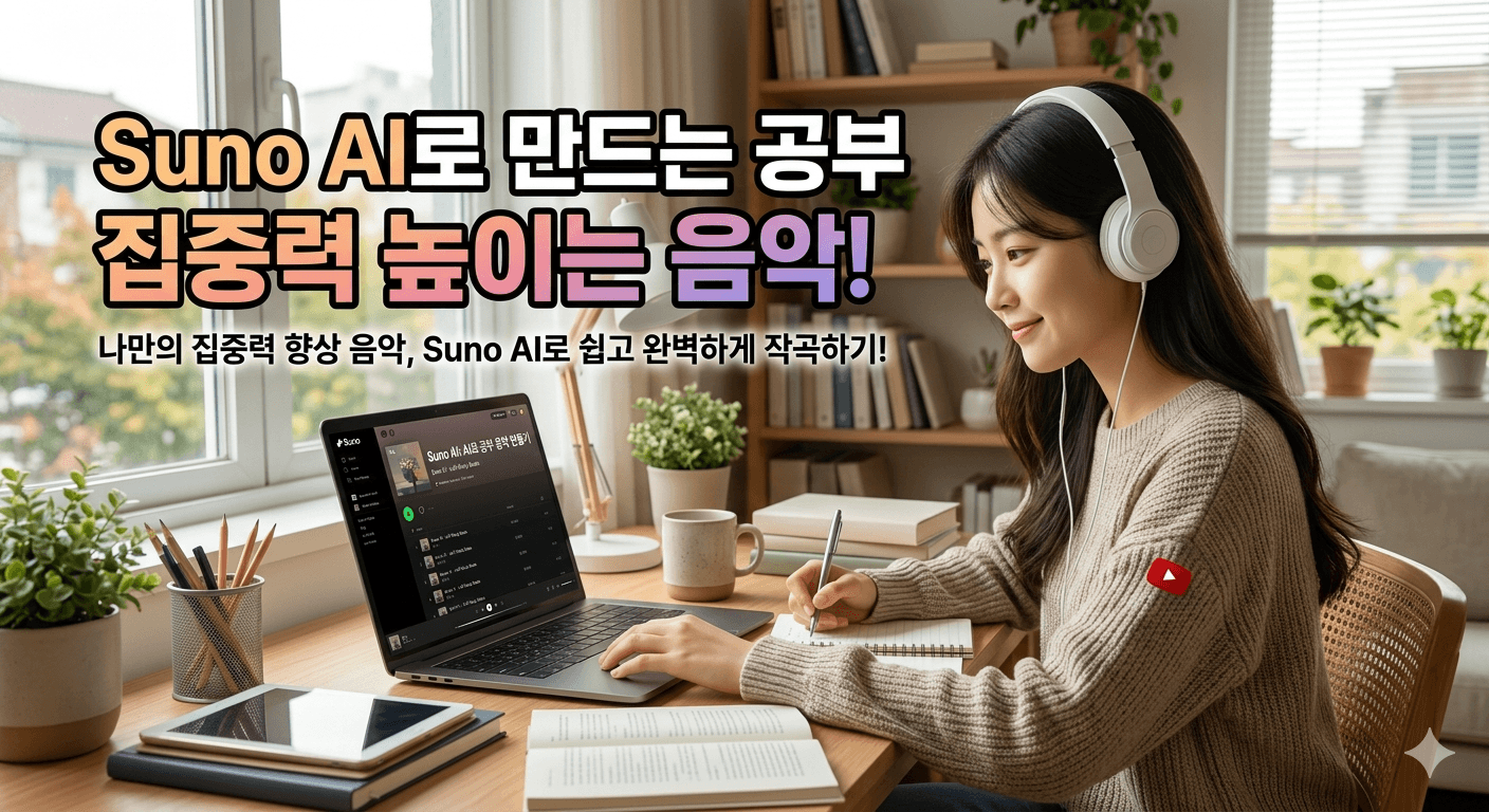 공부 음악 유튜브 채널 – Suno AI로 집중력 높이는 음악 만드는 법