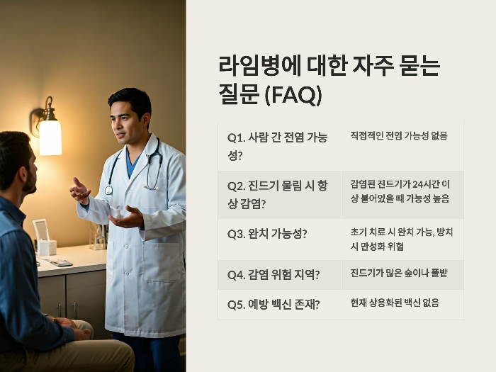 라임병에 대한 자주 묻는 질문 (FAQ)