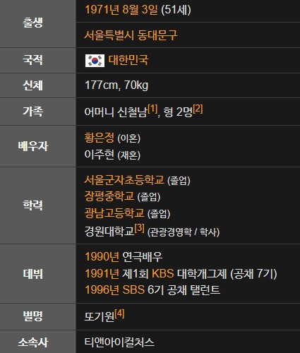 윤기원 나이 프로필 정리