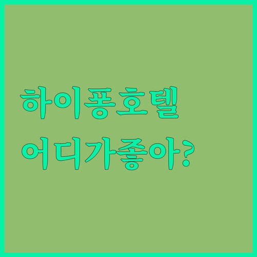 하이퐁 호텔 완벽 분석 니코, GM,
