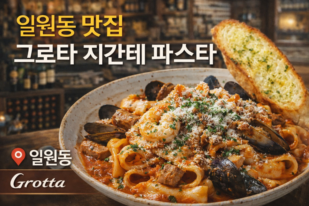 일원동 숨은 맛집 그로타 지간데 파스타 완벽 후기