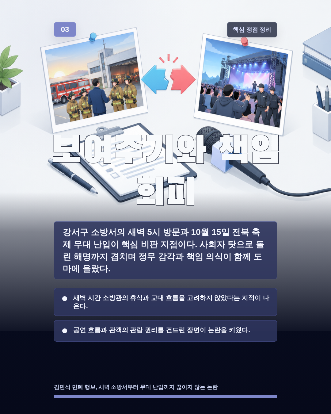 보여주기와 책임 회피