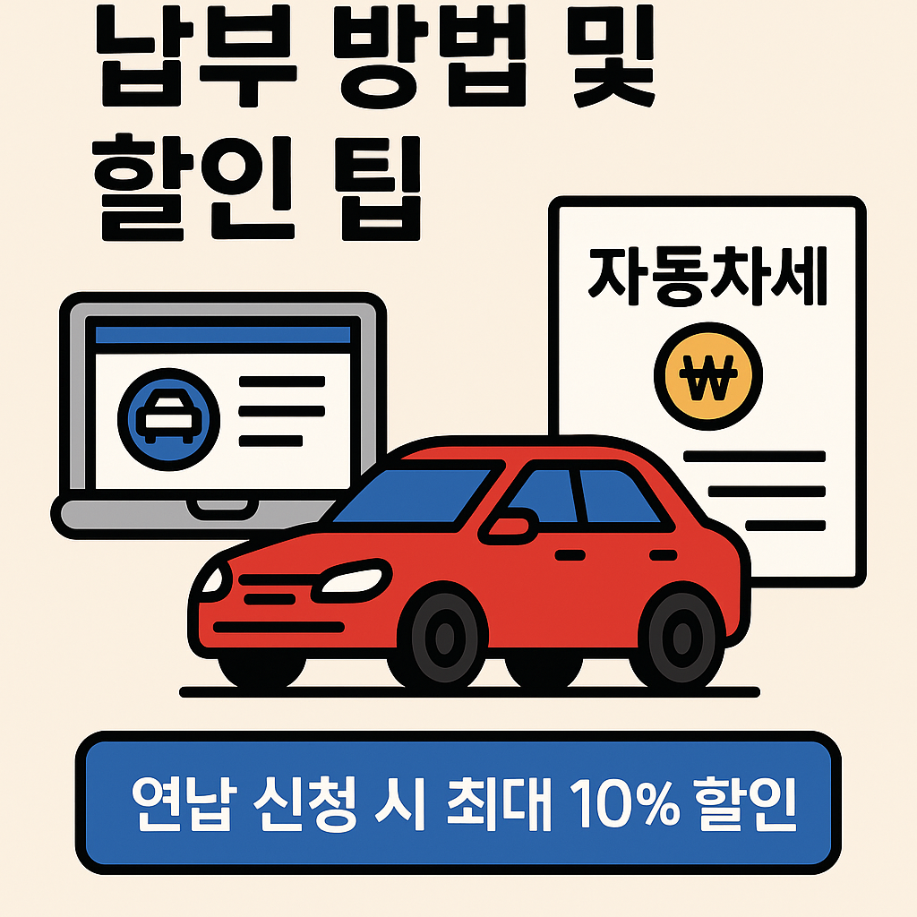 🚗 자동차세 납부 방법 및 할인 팁 (2025년 최신)