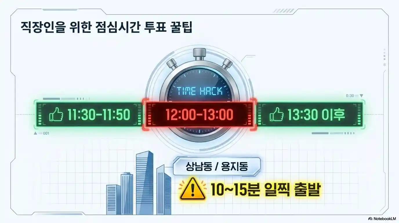 직장인 점심시간 사전투표 꿀팁