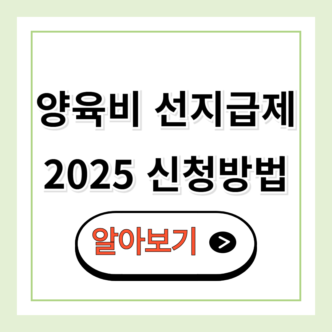 양육비 선지급제 신청