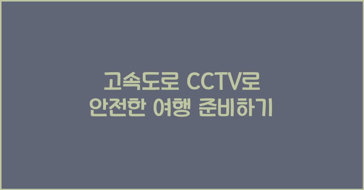 고속도로 cctv