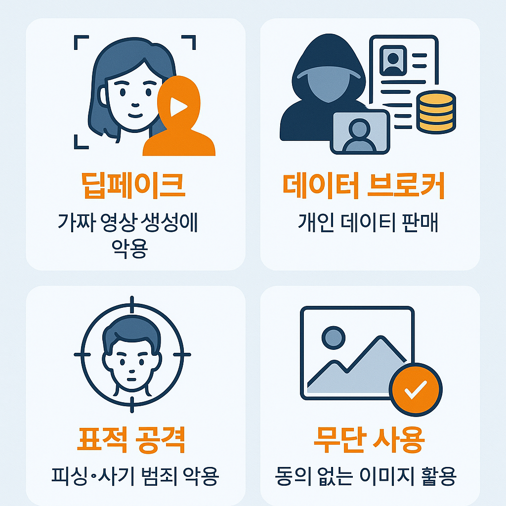 얼굴 이미지가 유출될 수 있는 방식들