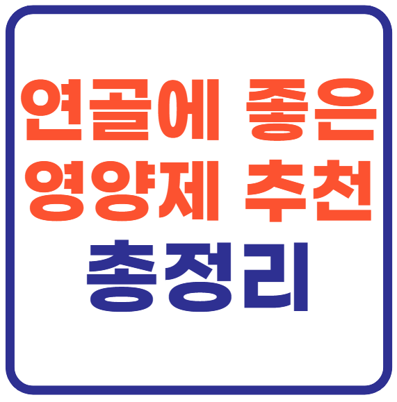 연골에 좋은 영양제 Best5