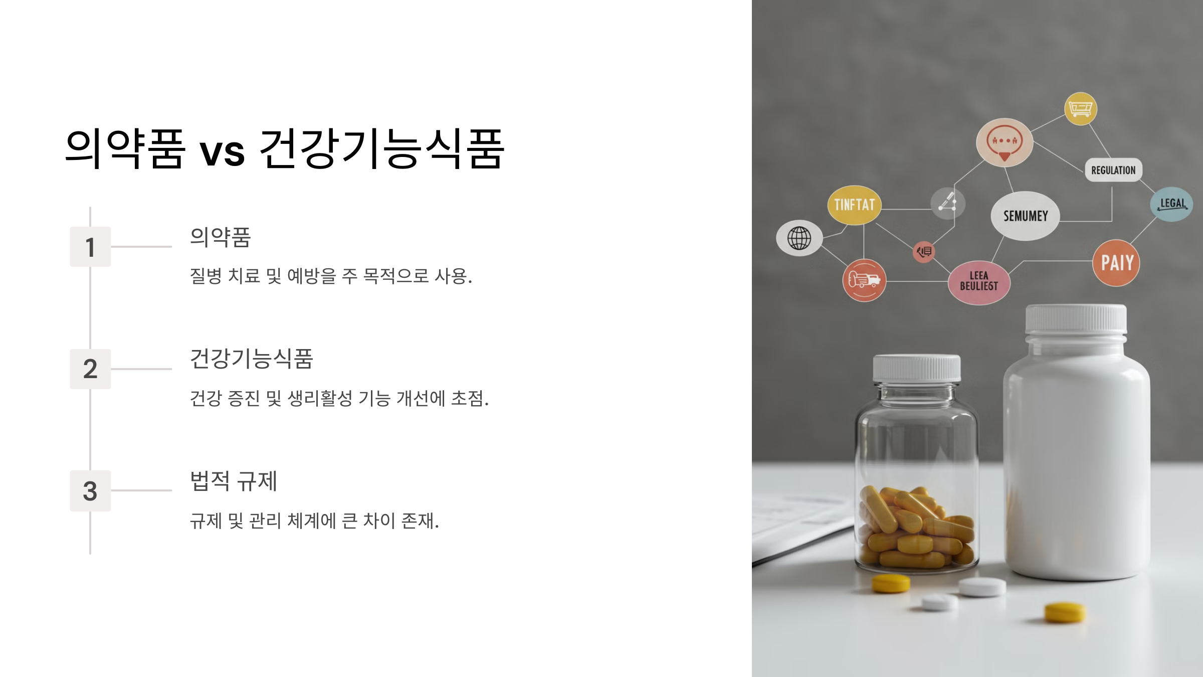 의약품 vs 건강기능식품 차이