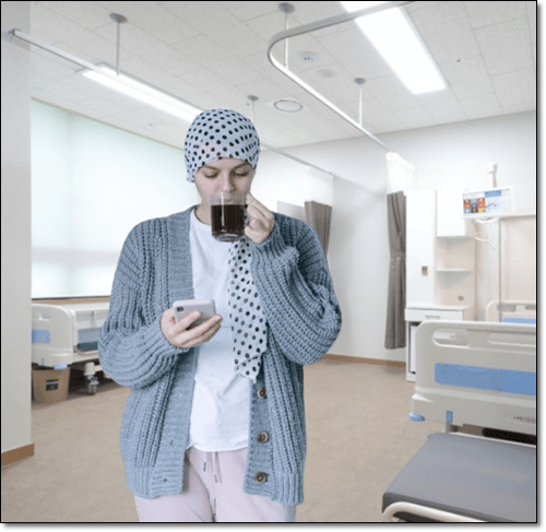 암 치료중인 여성