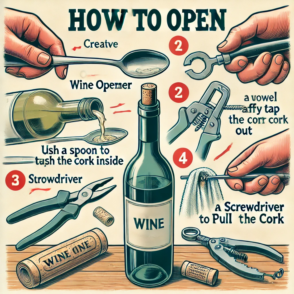 와인따개가 없을때, 와인 오프너가 없을때