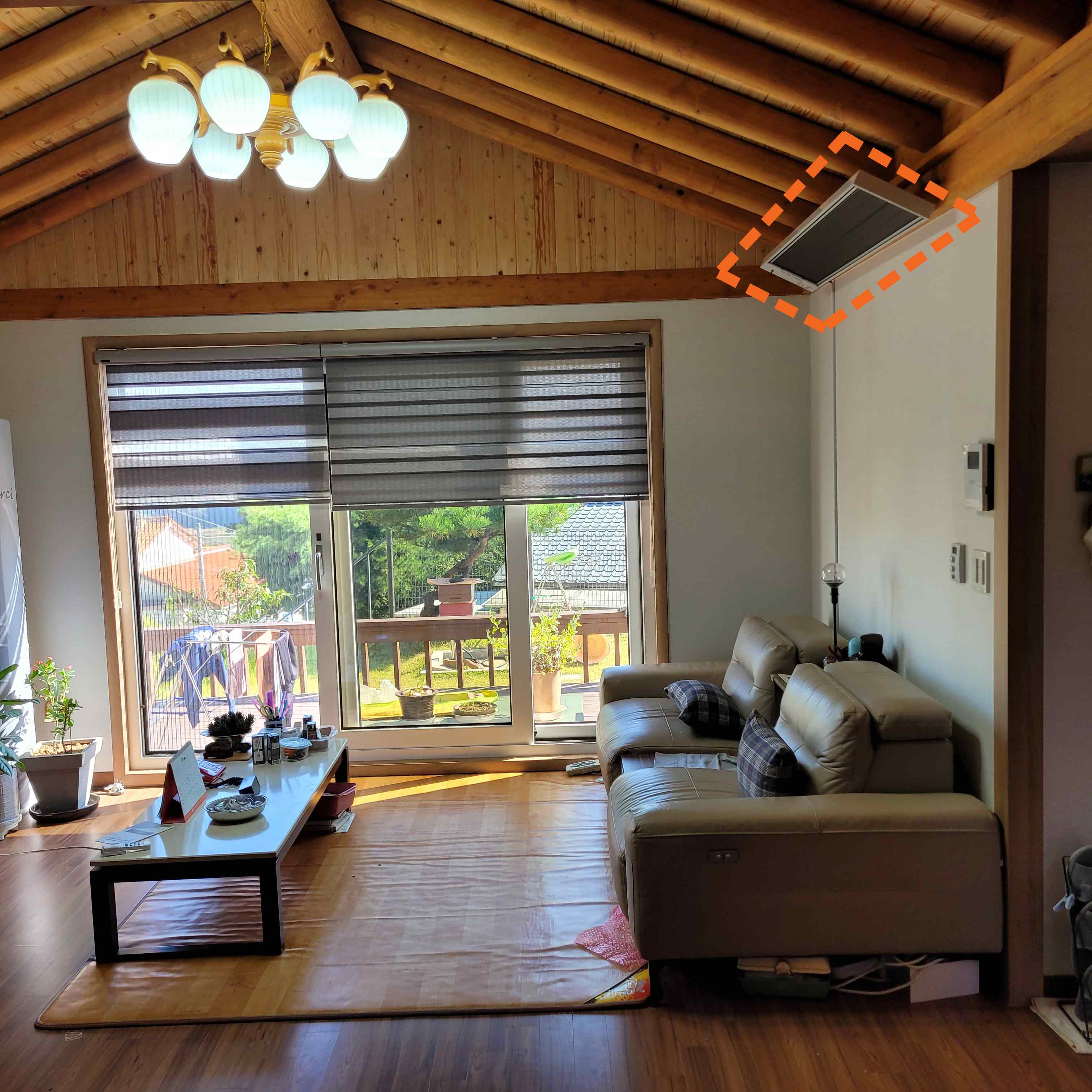 가정집 난방기 벽부설치