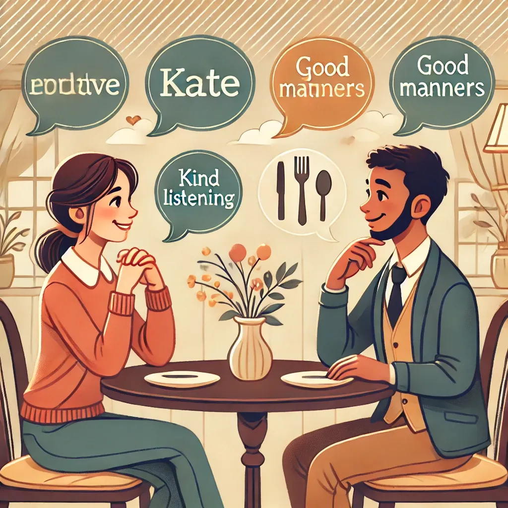 화 예절을 강조하는 따뜻한 대화 장면