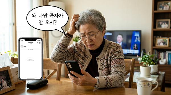 왜 나만 문자가 안올까?