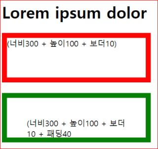 실제 크기가 같아진다(300*100픽셀)