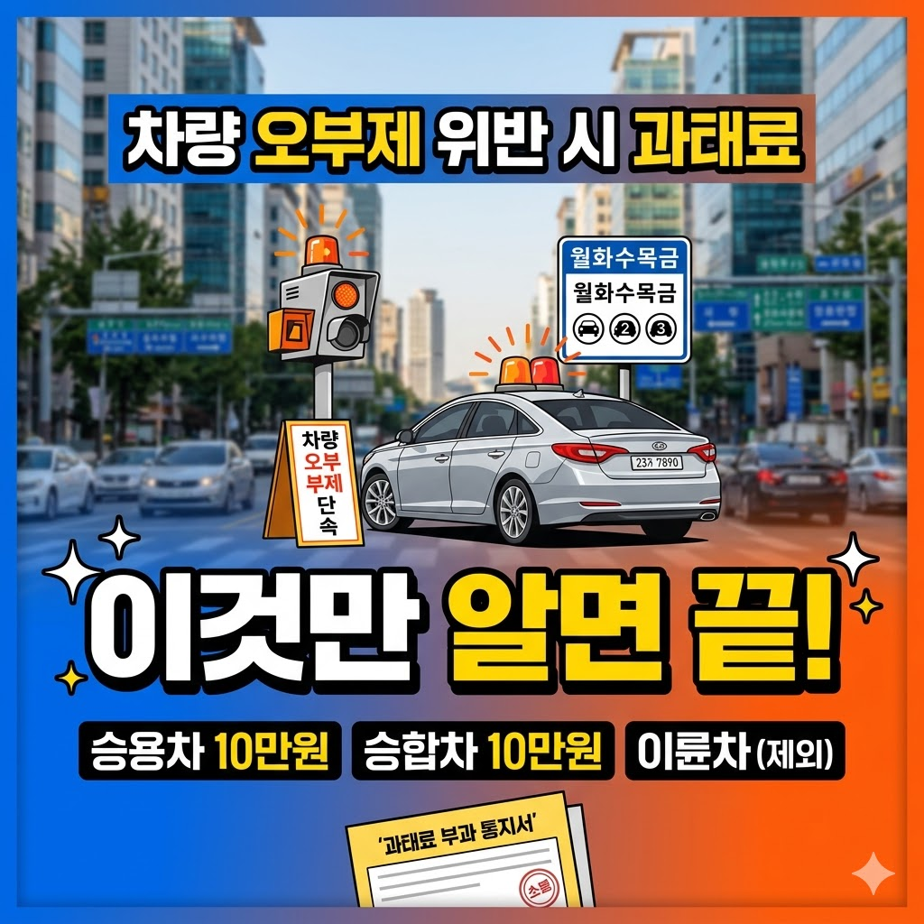 차량오부제 위반 시 과태료 확인하러 가기