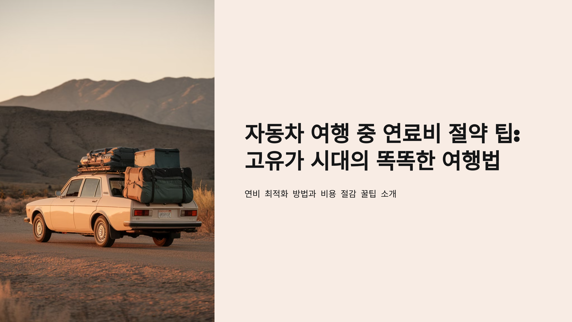 자동차 여행 중 연료비 절약 팁: 고유가 시대의 똑똑한 여행법