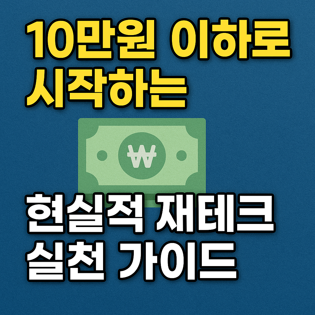 10만원 이하로 시작하는 현실적 재테크 실천 가이드