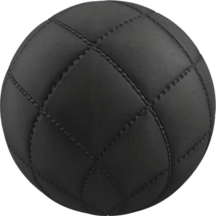 Diamond-quilted leather texture in black