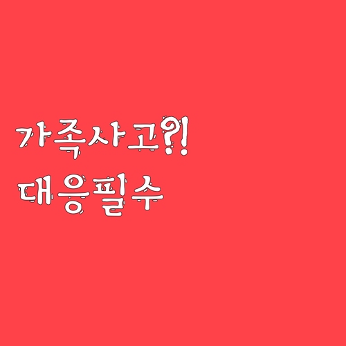 가족이 운전하다 사고 났을 때 보험 ..