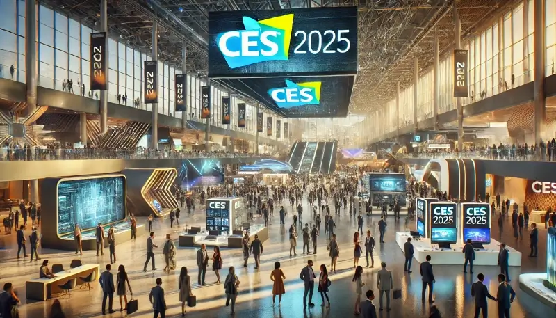 생성형 AI로 제작한 가상 이미지 - 많은 사람들이 모여있는 박람회장