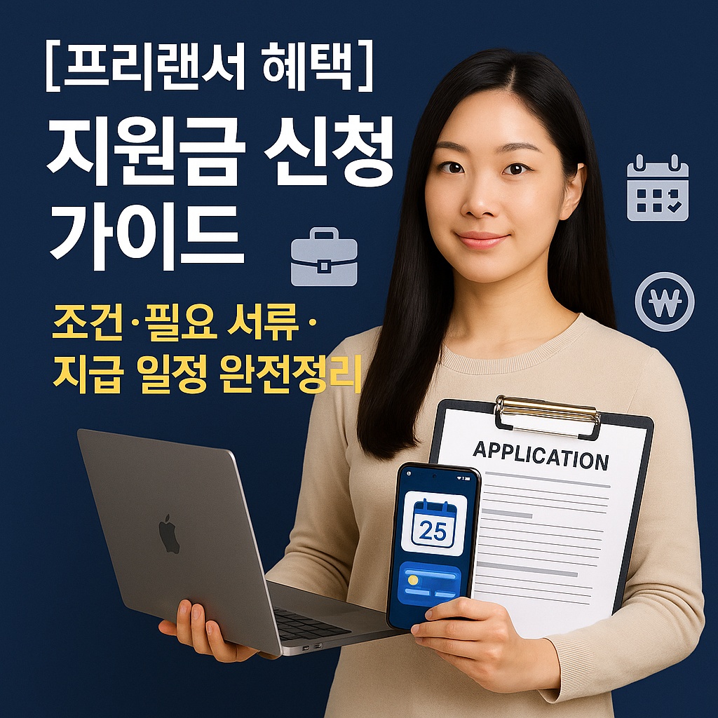 [프리랜서 혜택] 지원금 신청 가이드 ｜ 조건&middot;필요 서류&middot;지급 일정 완전정리