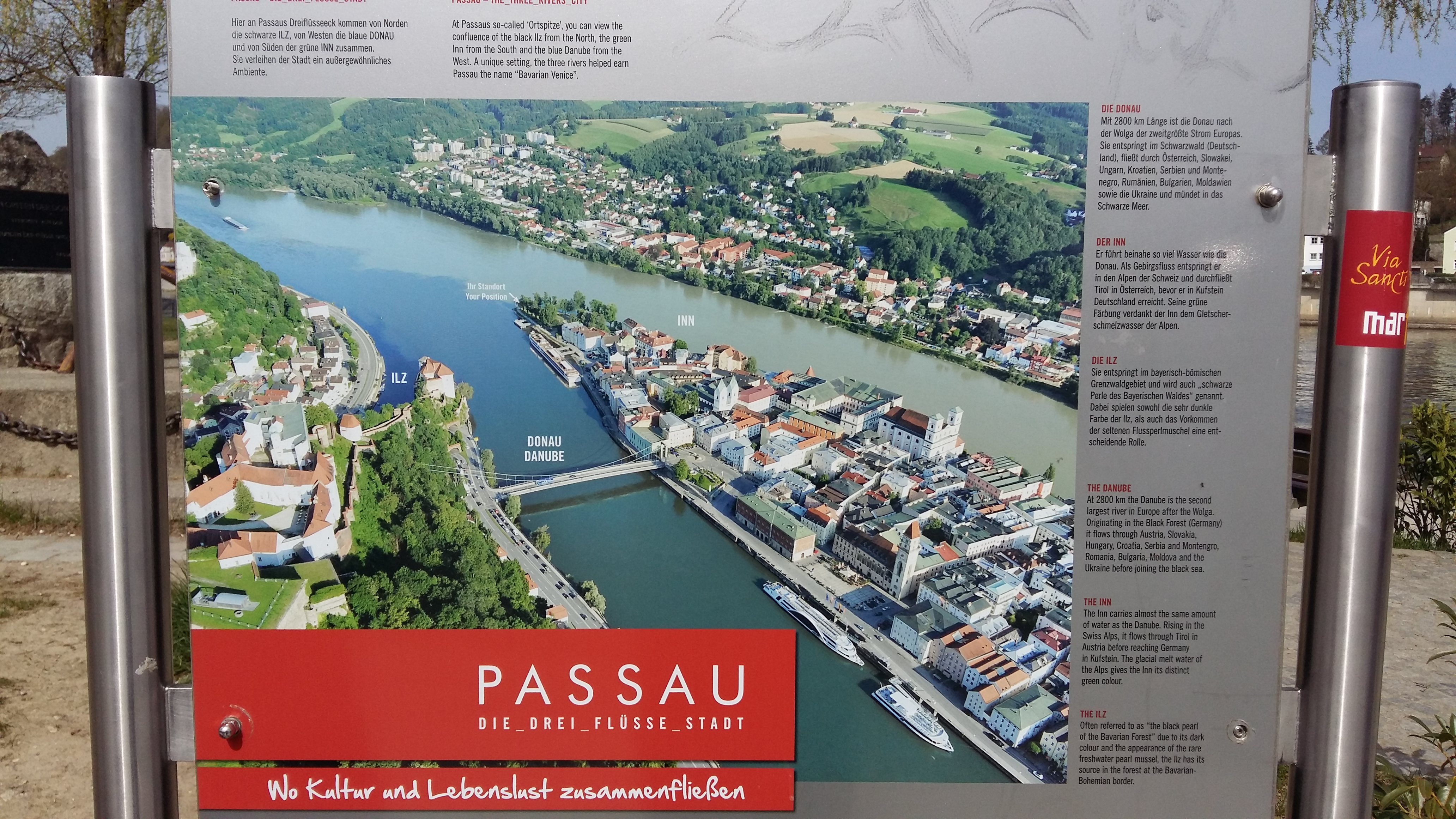 독일 파사우 세 강의 합류 지점