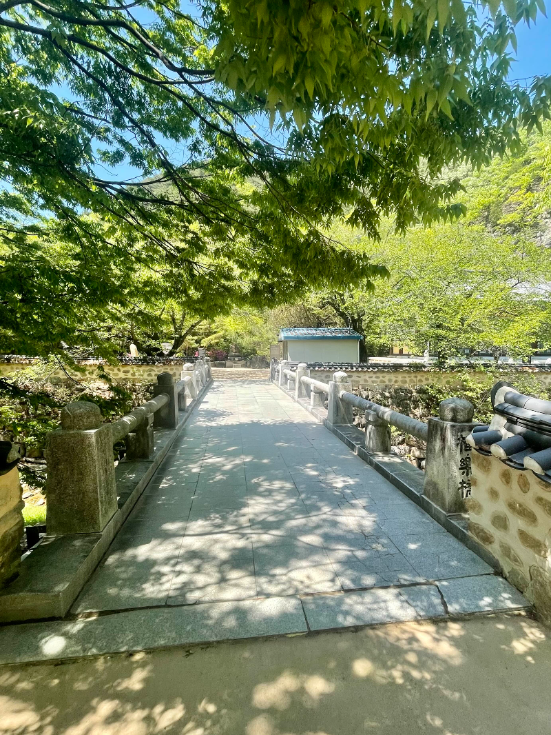 아미타여래삼존석굴 초입돌다리