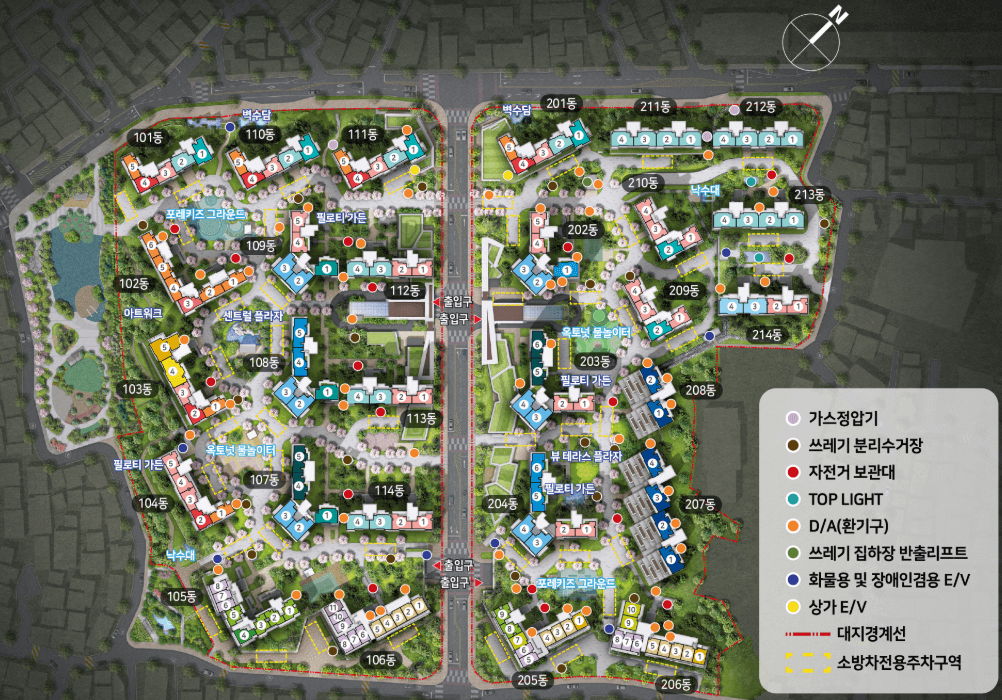 힐스테이트 메디알레 배치도