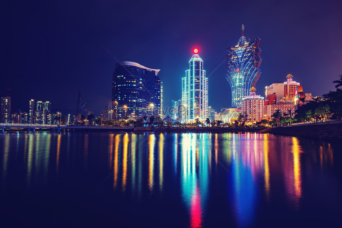 마카오 야경 사진