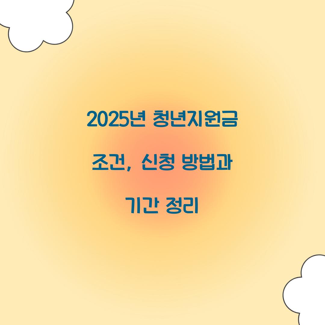 2025년 청년지원금