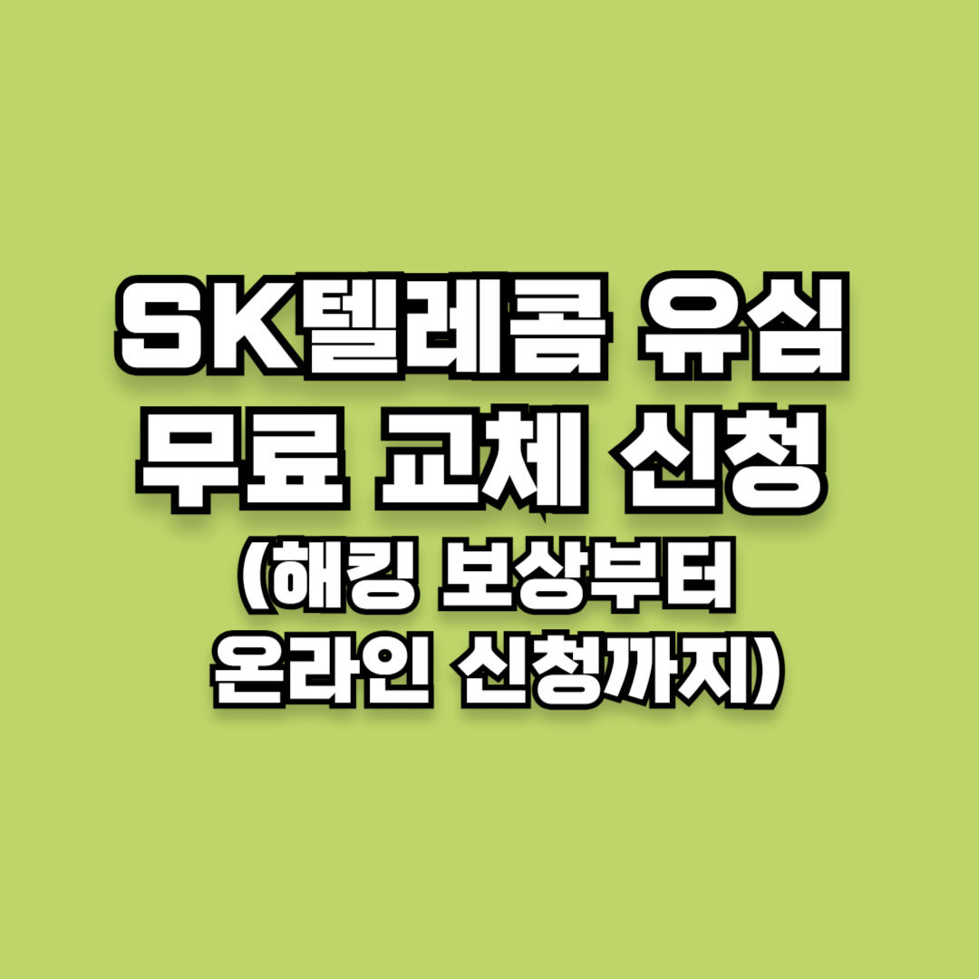 SK텔레콤&nbsp;유심&nbsp;무료 교체&nbsp;신청