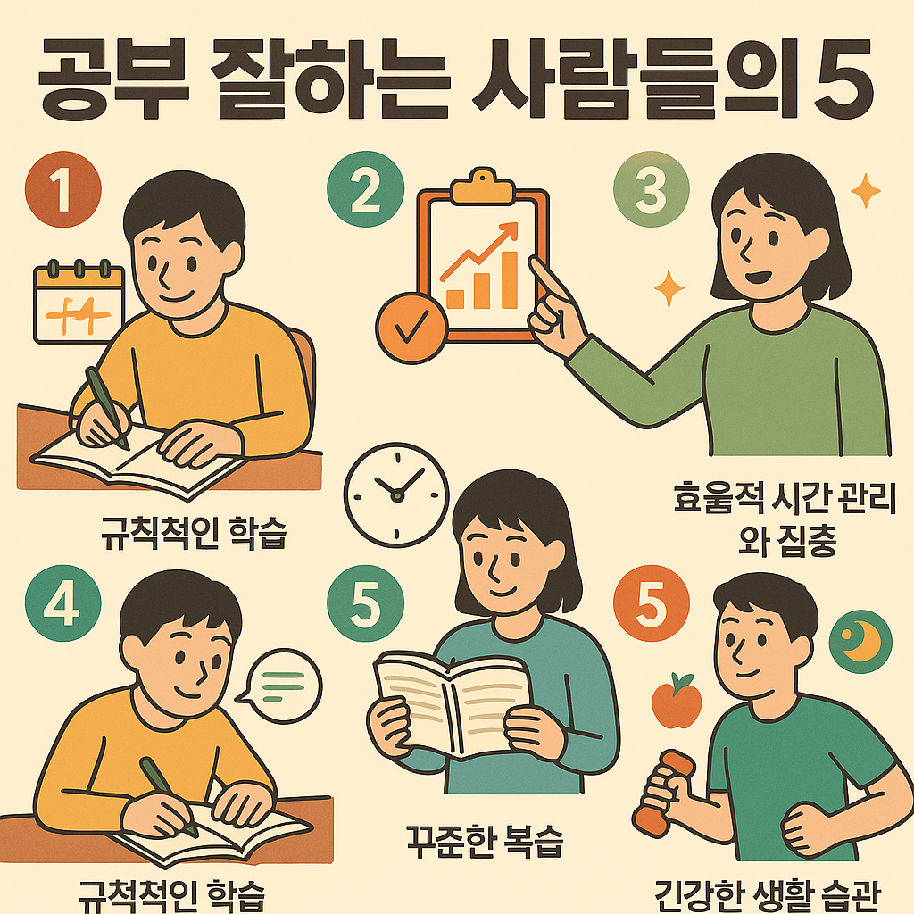 공부 잘하는 학생들의 공통된 생활 습관 5가지