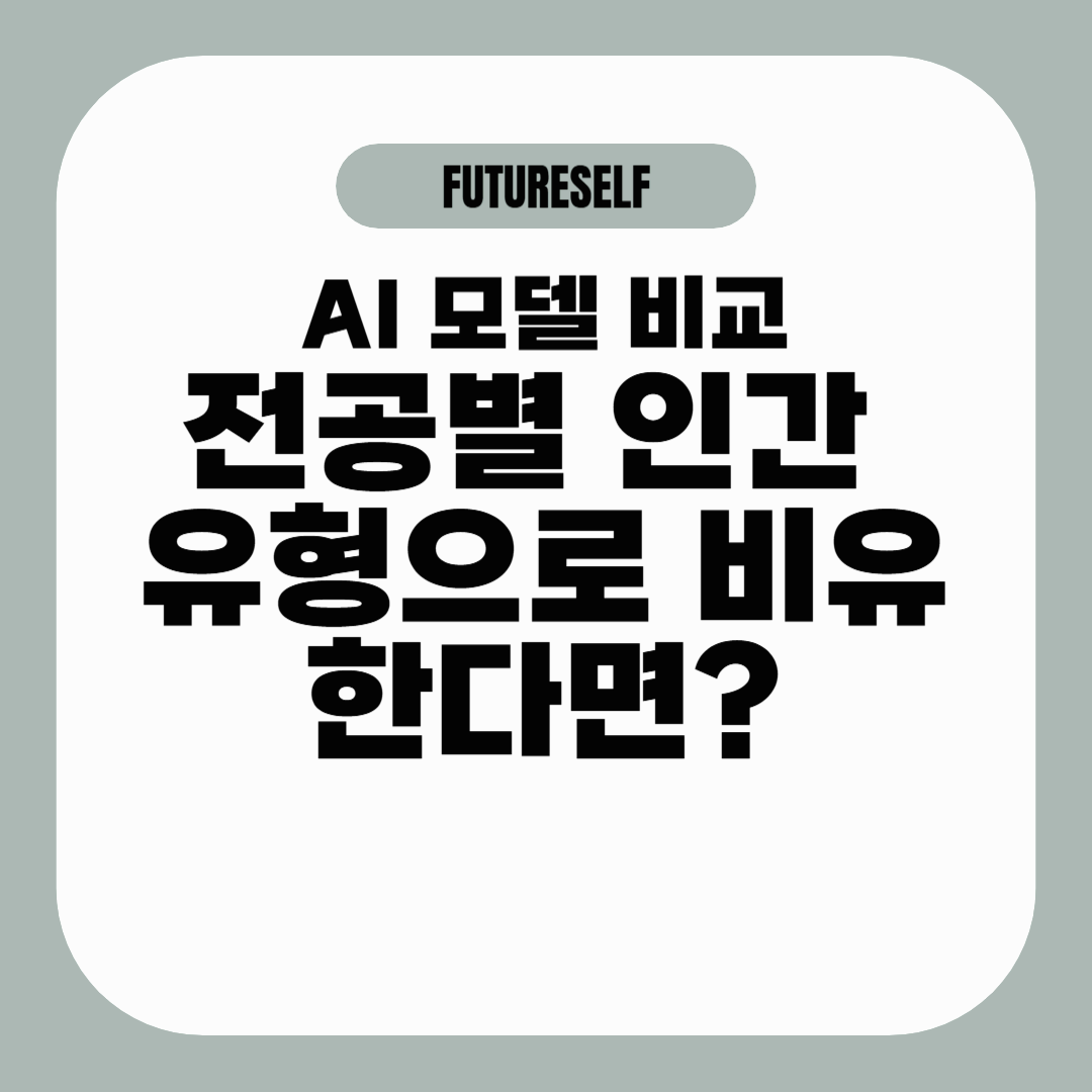 AI 모델 비교｜전공별 인간 유형으로 비유한다면