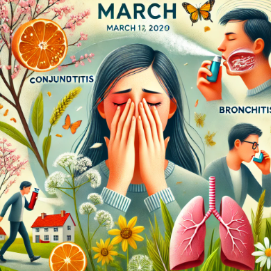 기침을 하고 있는 사람과 네뷸라이저를 하고 있는 사람 그림