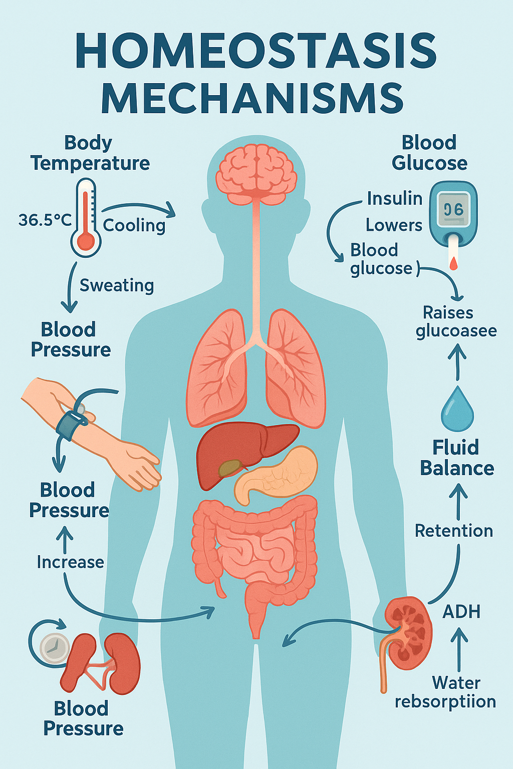 인체 항상성 유지의 생리학적 원리관련 이미지