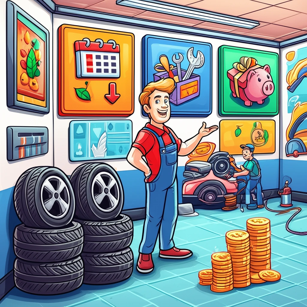 패밀리밴 카니발 윈터타이어 4개 교체..