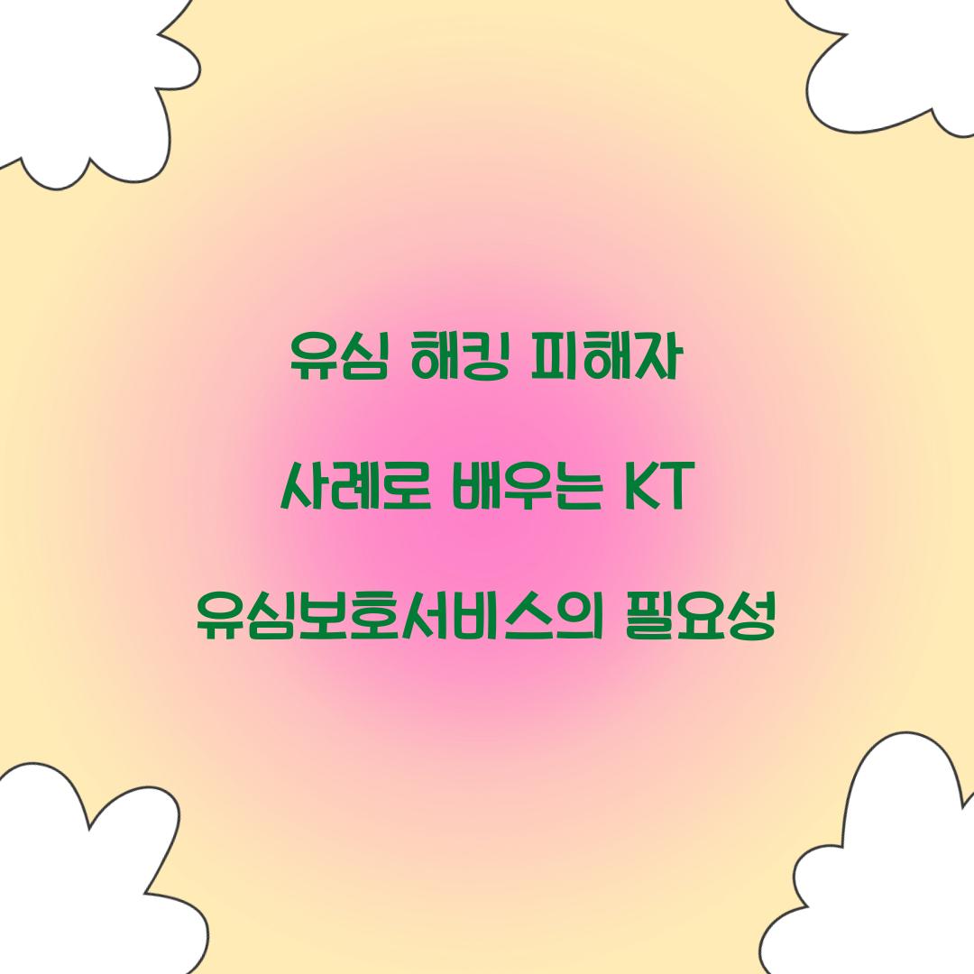유심 해킹 피해자 사례로 배우는 KT 유심보호서비스 중요성