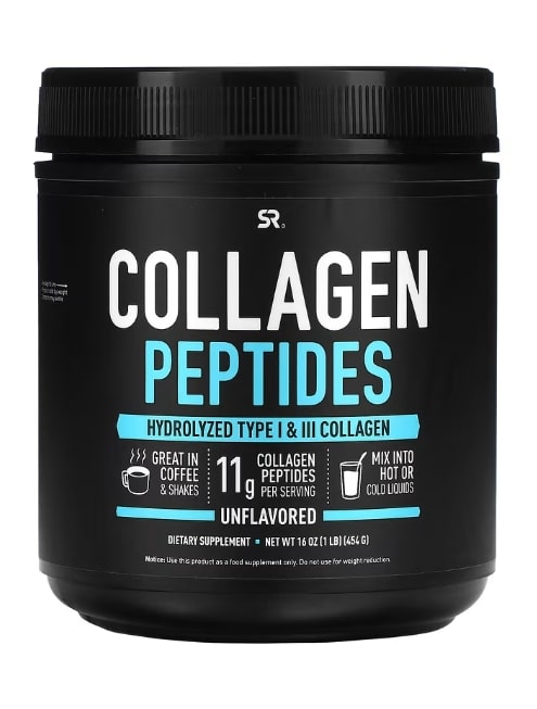 Sports Research&#44; 콜라겐 펩타이드&#44; 무맛&#44; 454g