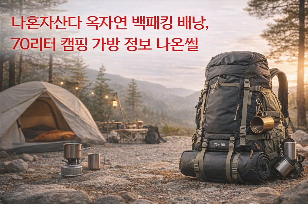 옥자연 백패킹 배낭 70리터, 나혼자산다에 나온 그 제품