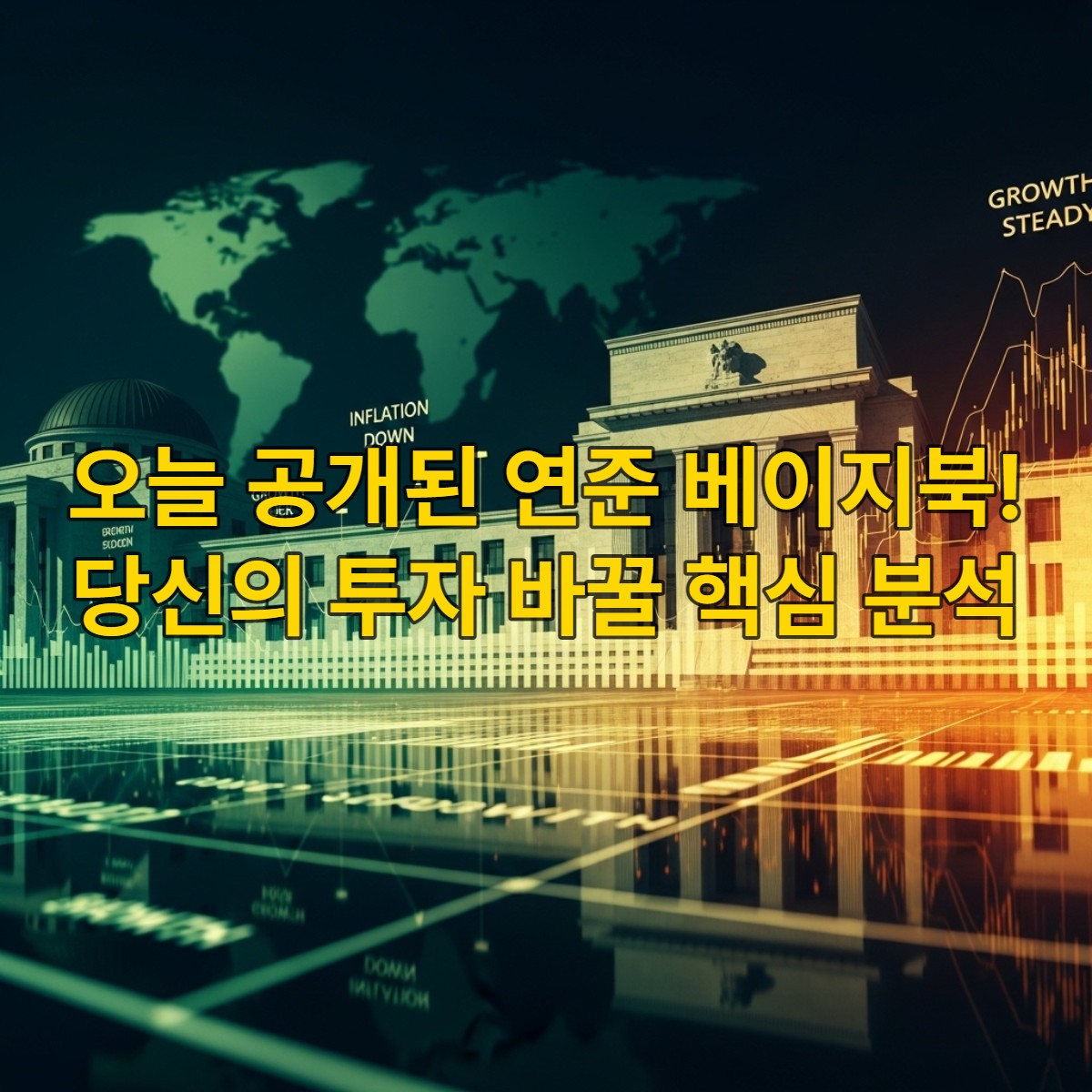 연준 11월 FOMC 회의 결과와 베이지북 발표가 미국 및 글로벌 경제에 미치는 영향, 그리고 주요 경제 지표들을 시각적으로 나타낸 이미지.