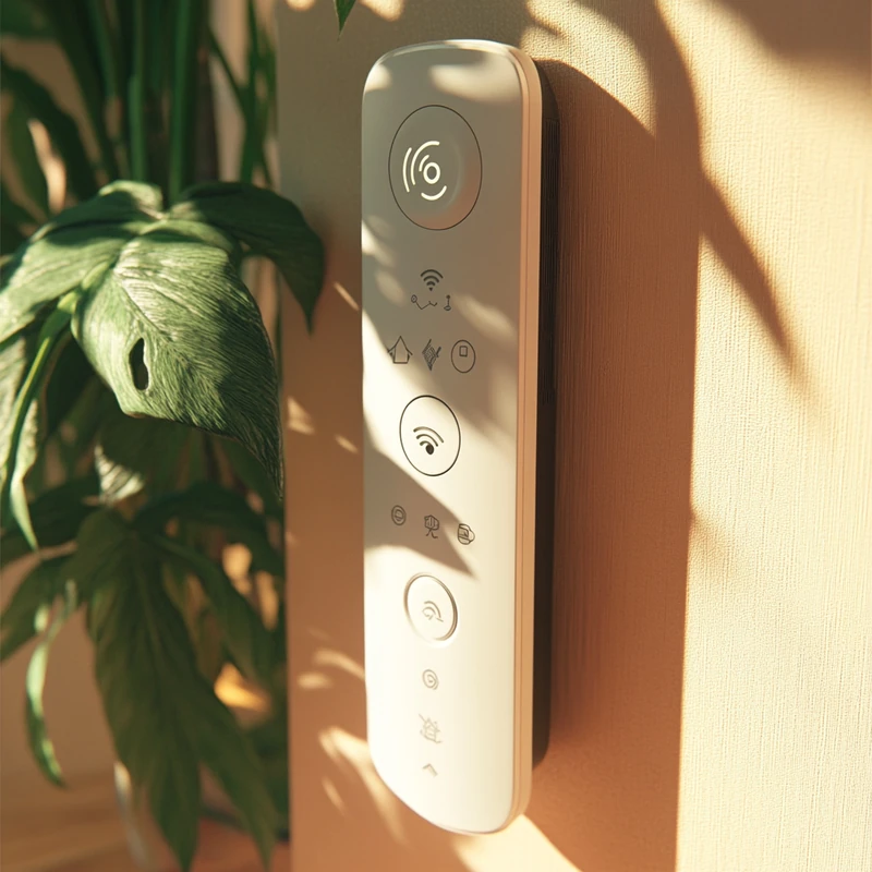 급속 냉방과 와이파이 지원 기능을 갖춘 LG 에어컨 리모컨이 사용자 친화적 디자인으로 돋보인다. 기능성과 실용성이 현대 생활에 적합하게 결합되어 있다.