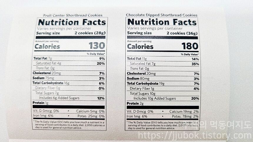 호놀룰루-쿠키-컴파니-팜플릿-영양정보